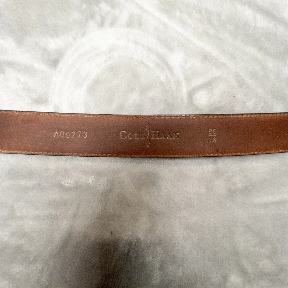 Cole Haan Brown Leather Belt Mens Size 36 Model A09273